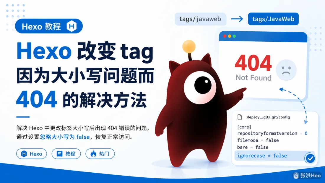 Hexo 改变 tag 因为大小写问题而 404 的解决方法摘要图